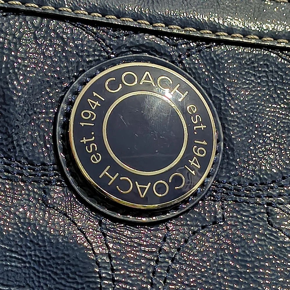 Coach Blue Tote Bag - Picture 2 of 13